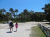 Mary Ellen, Theresa, and Lilly at entrance to the park